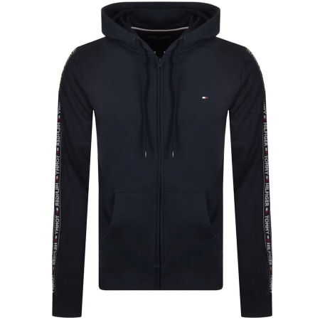 Product Image for Tommy Hilfiger Lounge Taped Logo Zip Hoodie Navy