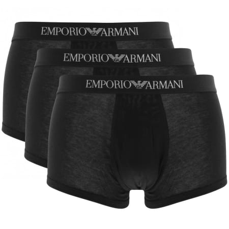 Product Image for Emporio Armani Underwear 3 Pack Trunks Black