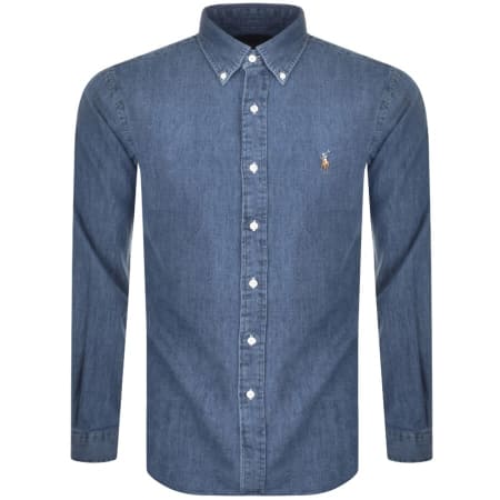Recommended Product Image for Ralph Lauren Slim Fit Denim Shirt Blue