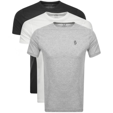 Product Image for Luke 1977 Johnny 3 Pack T Shirt Grey