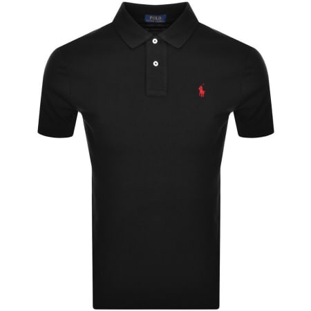 Product Image for Ralph Lauren Custom Slim Fit Polo T Shirt Black