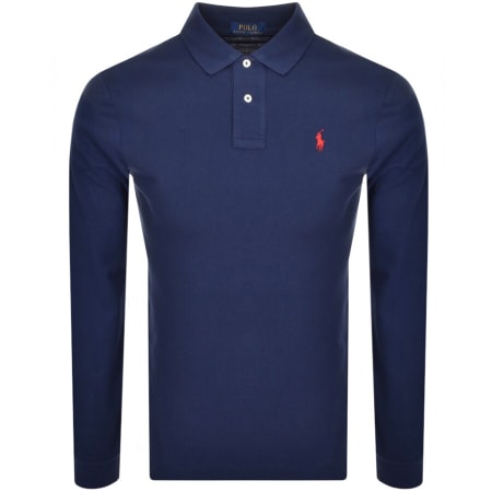 Product Image for Ralph Lauren Long Sleeved Polo T Shirt Navy