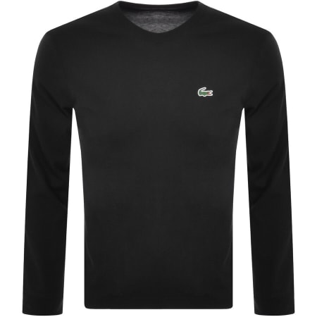 Product Image for Lacoste Long Sleeved T Shirt Black