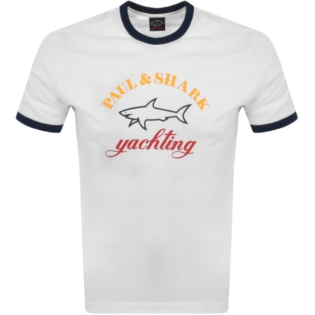 Product Image for Paul And Shark Logo T Shirt White