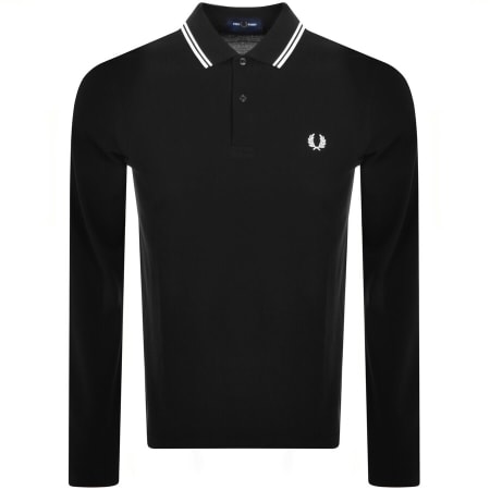 Product Image for Fred Perry Twin Tipped Long Sleeved Polo Black