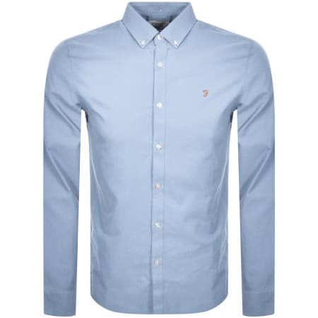 Product Image for Farah Vintage Brewer Long Sleeve Shirt Blue
