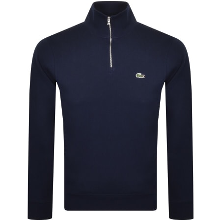 Product Image for Lacoste Half Zip Logo Sweatshirt Navy
