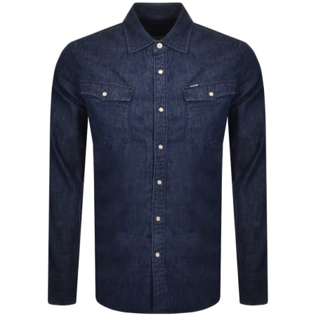 Product Image for G Star Raw Slim 3301 Long Sleeved Shirt Navy