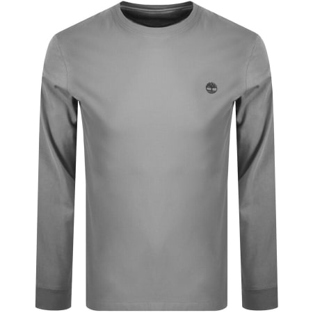 Product Image for Timberland Dun River Logo Long Sleeve T Shirt Grey
