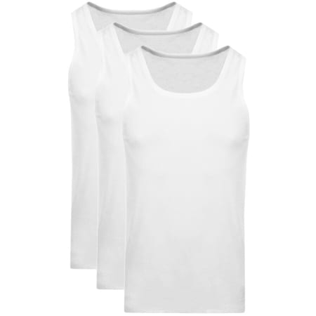 Product Image for BOSS Triple Pack Vest T Shirts White