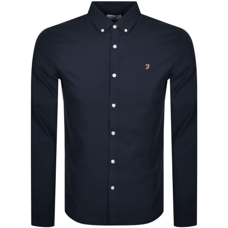 Recommended Product Image for Farah Vintage Brewer Long Sleeve Shirt Navy