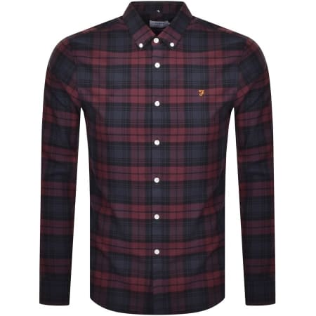Recommended Product Image for Farah Vintage Brewer Long Sleeve Shirt Burgundy