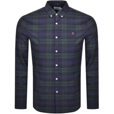Recommended Product Image for Farah Vintage Brewer Check Long Sleeve Shirt Green