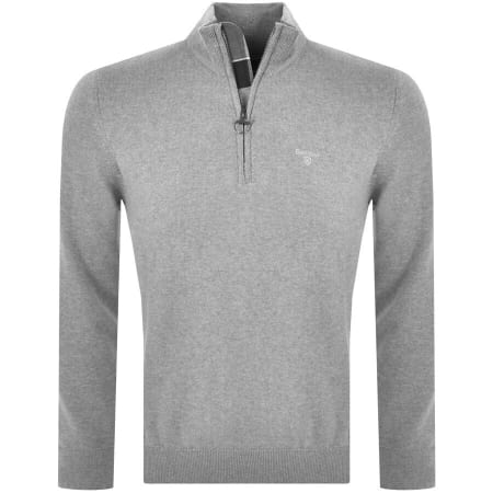 Recommended Product Image for Barbour Half Zip Knit Jumper Grey