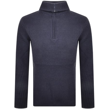 Product Image for G Star Raw Half Zip Knit Jumper Navy