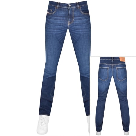 Product Image for Diesel 2021 Slim Fit Boot Cut Jeans Mid Wash Blue