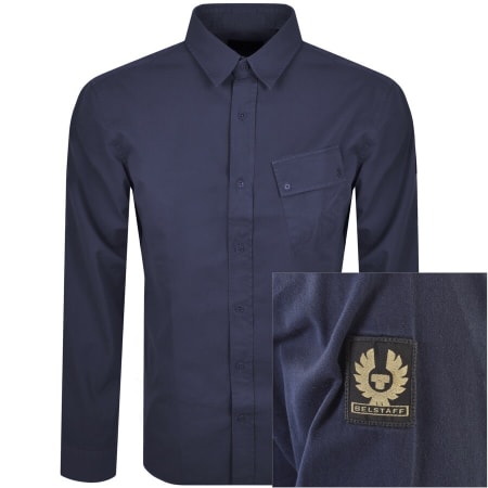 Product Image for Belstaff Long Sleeved Pitch Shirt Navy