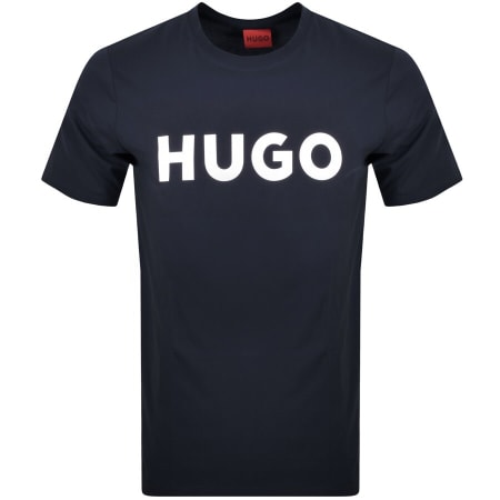 Recommended Product Image for HUGO Dulivio Crew Neck Short Sleeve T Shirt Navy