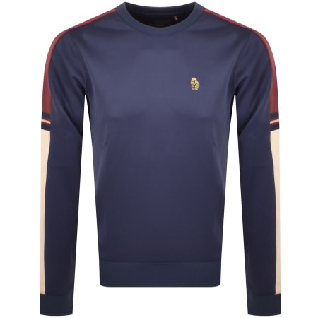 Product Image for Luke 1977 Patter Colour Block Sweatshirt Navy