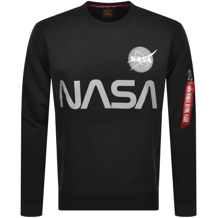 Product Image for Alpha Industries Nasa Reflective Sweatshirt Black