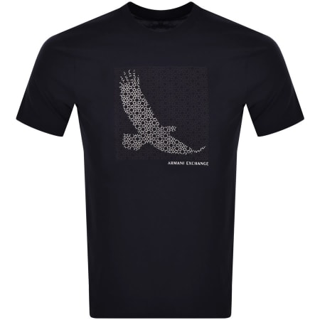 Product Image for Armani Exchange Crew Neck Logo T Shirt Navy