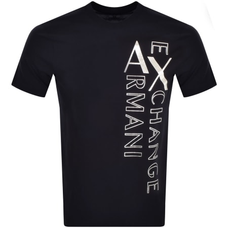 Product Image for Armani Exchange Crew Neck Logo T Shirt Navy