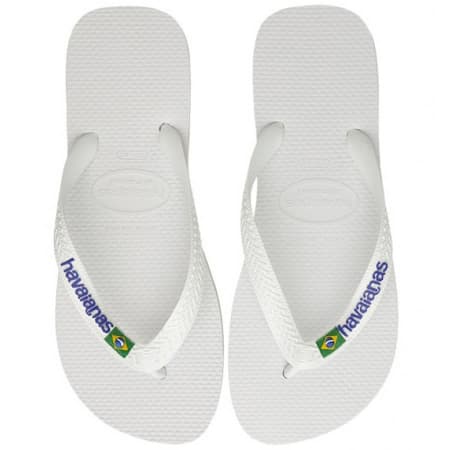 Product Image for Havaianas Brazil Logo Flip Flops White