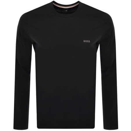 Product Image for BOSS Lounge Long Sleeve Logo T Shirt Black