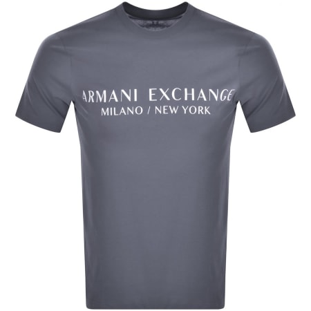 Product Image for Armani Exchange Crew Neck Logo T Shirt Grey
