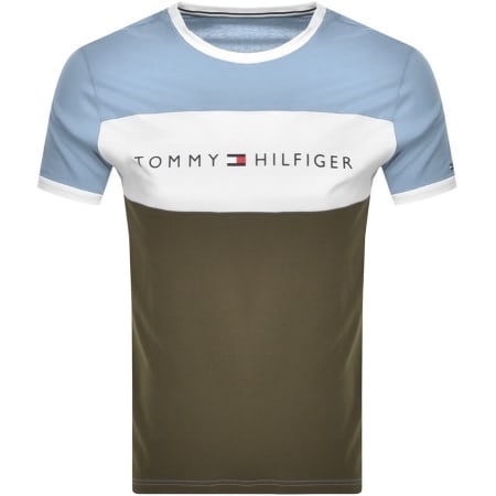 Product Image for Tommy Hilfiger Lounge Logo Flag T Shirt Blue