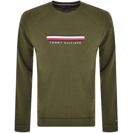 Product Image for Tommy Hilfiger Loungewear Logo Sweatshirt Green