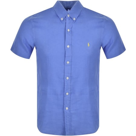 Product Image for Ralph Lauren Linen Short Sleeved Shirt Blue