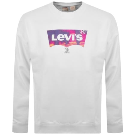 Product Image for Levis Crew Neck Logo Sweatshirt White