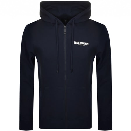 Product Image for True Religion Logo Zip Hoodie Navy