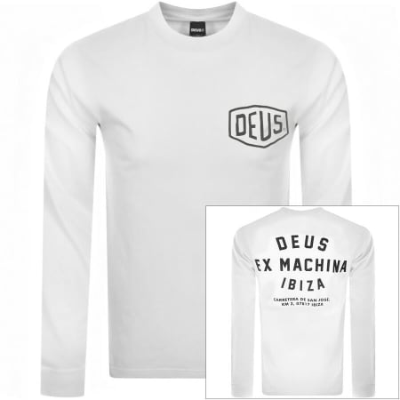 Product Image for Deus Ex Machina Long Sleeved Logo T Shirt White