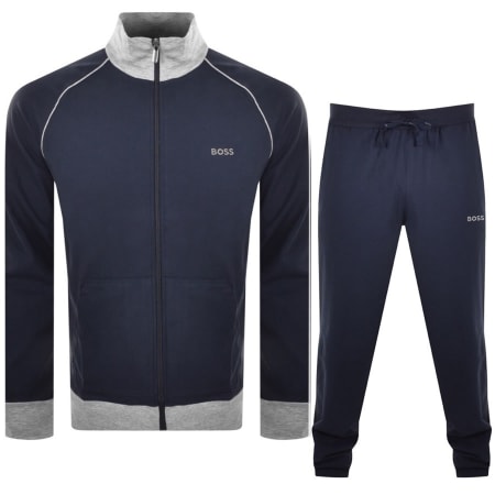 Product Image for BOSS Bodywear Lounge Full Zip Tracksuit Navy