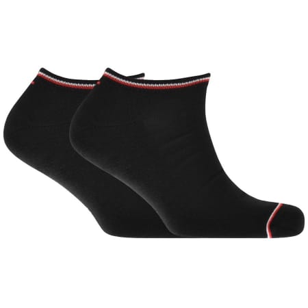 Product Image for Tommy Hilfiger Two Pack Trainer Socks Black