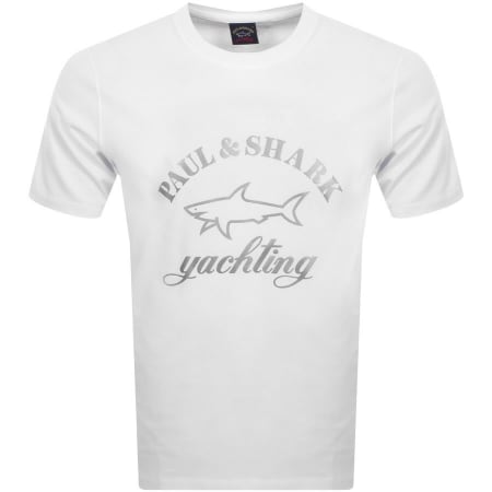 Product Image for Paul And Shark Logo T Shirt White