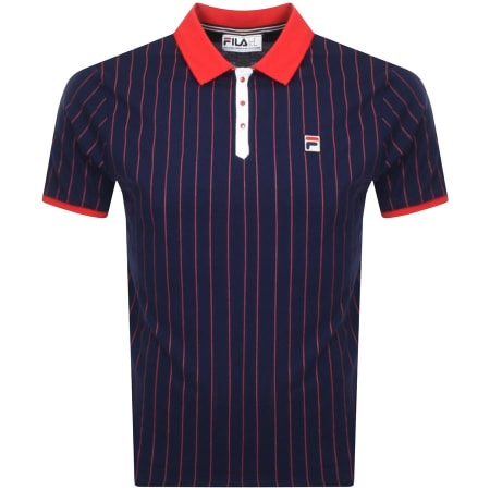 Product Image for Fila Vintage Pinstripe Polo T Shirt Navy