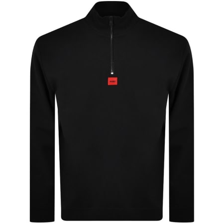 Product Image for HUGO Durty Half Zip Sweatshirt Black