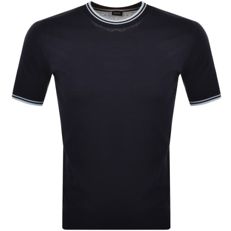 Product Image for BOSS Talian Knit T Shirt Navy