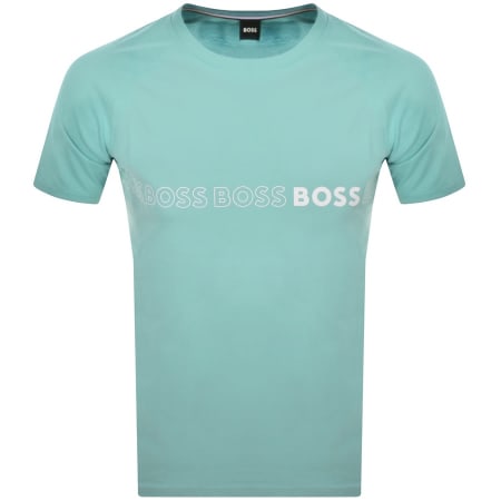 Product Image for BOSS Short Sleeved Slim Fit T Shirt Green