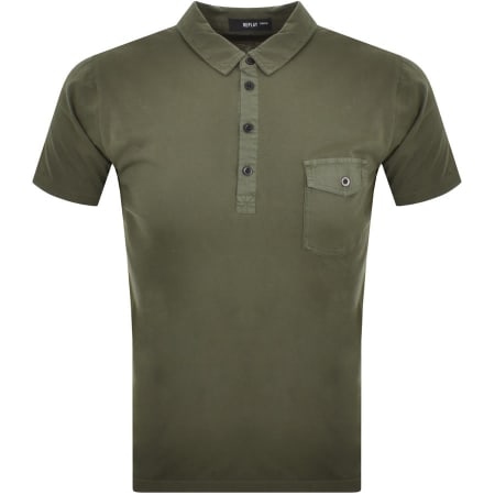 Product Image for Replay Short Sleeved Logo Polo T Shirt Green