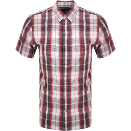 Product Image for Tommy Hilfiger Short Sleeved Check Shirt Red