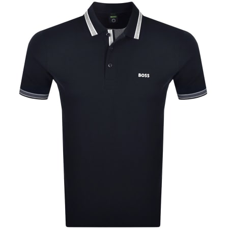 Product Image for BOSS Paddy Curved Polo T Shirt Navy