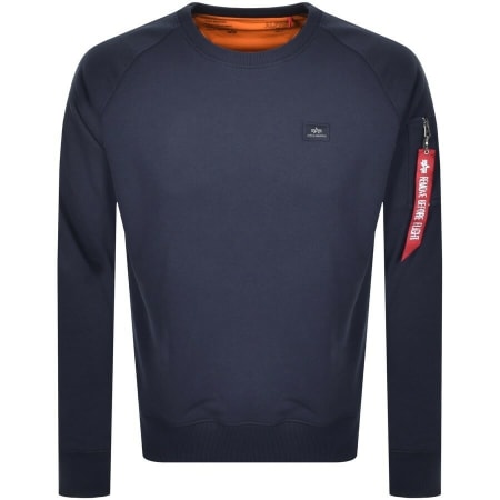 Product Image for Alpha Industries X Fit Sweatshirt Navy