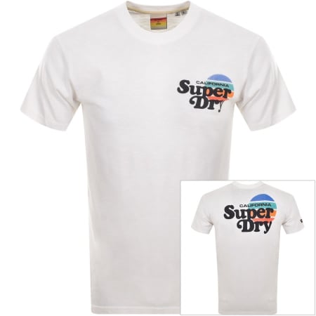 Product Image for Superdry Vintage Calistrip Logo T Shirt White