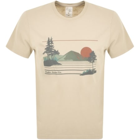 Product Image for Nudie Jeans Roy Logo T Shirt Beige