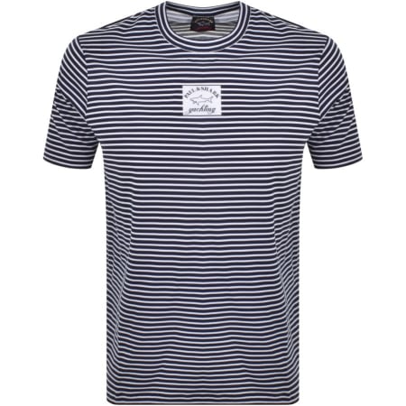 Product Image for Paul And Shark Short Sleeve Stripe T Shirt Navy