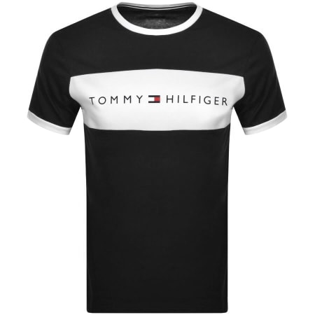 Product Image for Tommy Hilfiger Lounge Logo Flag T Shirt Black